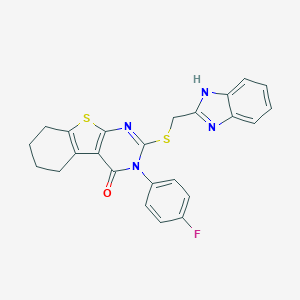 2-[(1H-benzimidazol-2-ylmethyl)sulfanyl]-3-(4-fluorophenyl)-5,6,7,8-tetrahydro[1]benzothieno[2,3-d]pyrimidin-4(3H)-one