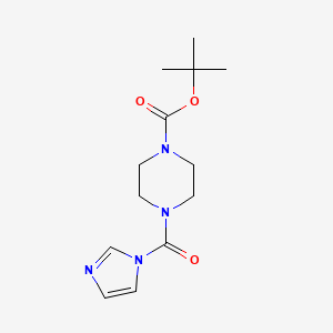 molecular formula C13H20N4O3 B2952521 叔丁基 4-(1H-咪唑-1-羰基)哌嗪-1-羧酸酯 CAS No. 183611-01-0