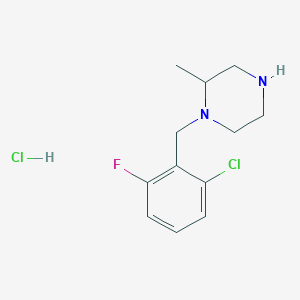 molecular formula C12H17Cl2FN2 B2952528 1-(2-Chloro-6-fluoro-benzyl)-2-methyl-piperazine hydrochloride CAS No. 1261234-92-7