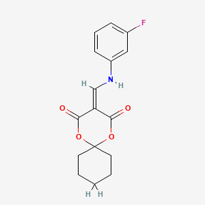 3-(((3-Fluorophenyl)amino)methylene)-1,5-dioxaspiro[5.5]undecane-2,4-dione