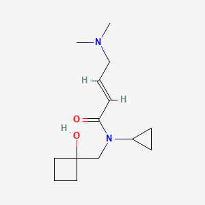 molecular formula C14H24N2O2 B2952538 (E)-N-Cyclopropyl-4-(dimethylamino)-N-[(1-hydroxycyclobutyl)methyl]but-2-enamide CAS No. 2411333-39-4