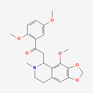 1-(2,5-Dimethoxyphenyl)-2-(4-methoxy-6-methyl-5,6,7,8-tetrahydro-[1,3]dioxolo[4,5-g]isoquinolin-5-yl)ethanone