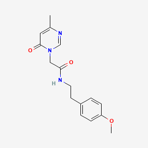 molecular formula C16H19N3O3 B2952547 N-(4-methoxyphenethyl)-2-(4-methyl-6-oxopyrimidin-1(6H)-yl)acetamide CAS No. 1211769-16-2
