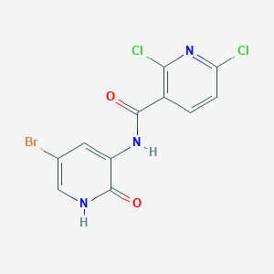 molecular formula C11H6BrCl2N3O2 B2952550 N-(5-bromo-2-oxo-1,2-dihydropyridin-3-yl)-2,6-dichloropyridine-3-carboxamide CAS No. 1795434-83-1