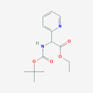 molecular formula C14H20N2O4 B2952552 2-((叔丁氧羰基)氨基)-2-(吡啶-2-基)乙酸乙酯 CAS No. 313490-90-3