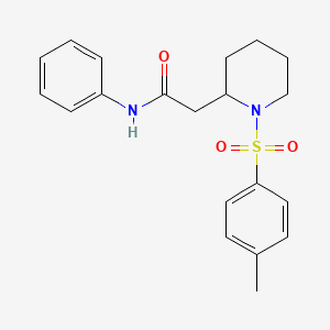 molecular formula C20H24N2O3S B2952555 N-苯基-2-(1-甲苯磺酰哌啶-2-基)乙酰胺 CAS No. 941904-40-1