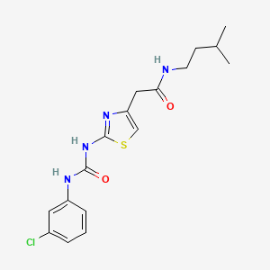 2-(2-(3-(3-chlorophenyl)ureido)thiazol-4-yl)-N-isopentylacetamide