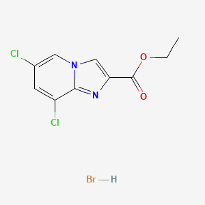 molecular formula C10H9BrCl2N2O2 B2952573 6,8-二氯咪唑并[1,2-a]吡啶-2-甲酸乙酯氢溴酸盐 CAS No. 1431965-03-5