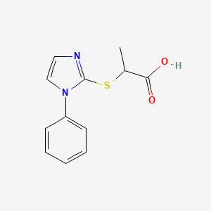 2-[(1-phenyl-1H-imidazol-2-yl)sulfanyl]propanoic acid
