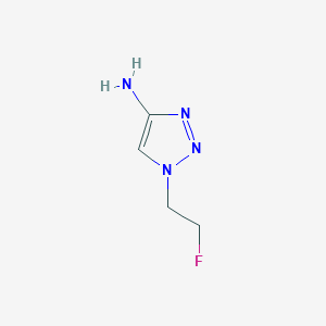 molecular formula C4H7FN4 B2952591 1-(2-Fluoro-ethyl)-1H-[1,2,3]triazol-4-ylamine CAS No. 1443289-85-7