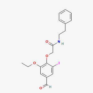 2-(2-ethoxy-4-formyl-6-iodophenoxy)-N-(2-phenylethyl)acetamide