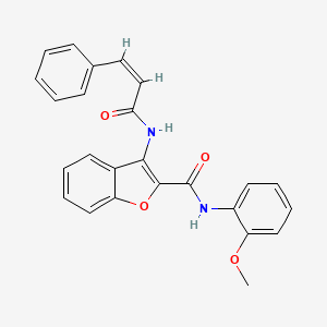 (Z)-N-(2-methoxyphenyl)-3-(3-phenylacrylamido)benzofuran-2-carboxamide