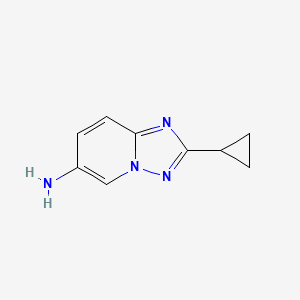 molecular formula C9H10N4 B2952610 2-Cyclopropyl-[1,2,4]triazolo[1,5-a]pyridin-6-amine CAS No. 1367801-23-7