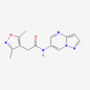 2-(3,5-dimethylisoxazol-4-yl)-N-(pyrazolo[1,5-a]pyrimidin-6-yl)acetamide