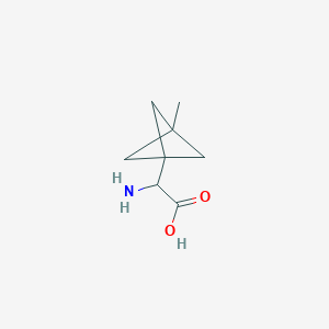 molecular formula C8H13NO2 B2952642 2-Amino-2-(3-methyl-1-bicyclo[1.1.1]pentanyl)acetic acid CAS No. 2287259-39-4