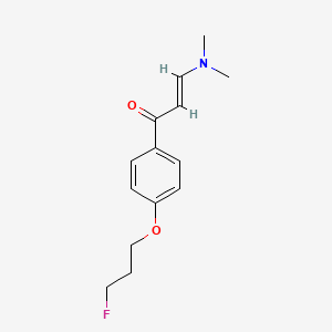 molecular formula C14H18FNO2 B2952646 (E)-3-(二甲氨基)-1-[4-(3-氟丙氧基)苯基]丙-2-烯-1-酮 CAS No. 477888-90-7