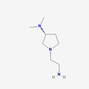 molecular formula C8H19N3 B2952658 [(R)-1-(2-Amino-ethyl)-pyrrolidin-3-yl]-dimethyl-amine CAS No. 1354010-29-9
