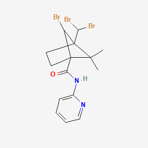 6-bromo-4-(dibromomethyl)-5,5-dimethyl-N-(pyridin-2-yl)bicyclo[2.1.1]hexane-1-carboxamide
