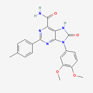 9-(3,4-dimethoxyphenyl)-2-(4-methylphenyl)-8-oxo-7H-purine-6-carboxamide