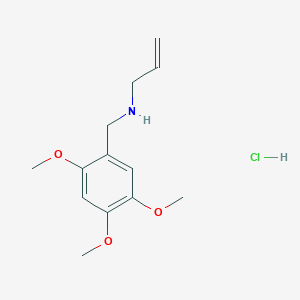 molecular formula C13H20ClNO3 B2952676 (Prop-2-en-1-yl)[(2,4,5-trimethoxyphenyl)methyl]amine hydrochloride CAS No. 1050075-94-9
