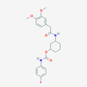 3-(2-(3,4-Dimethoxyphenyl)acetamido)cyclohexyl (4-fluorophenyl)carbamate