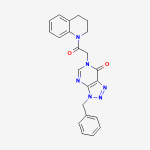 molecular formula C22H20N6O2 B2952683 3-苄基-6-[2-(3,4-二氢-2H-喹啉-1-基)-2-氧代乙基]三唑并[4,5-d]嘧啶-7-酮 CAS No. 863018-18-2