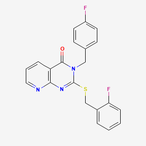 3-(4-fluorobenzyl)-2-((2-fluorobenzyl)thio)pyrido[2,3-d]pyrimidin-4(3H)-one