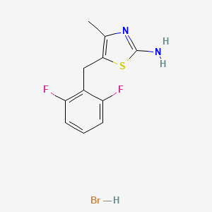5-[(2,6-Difluorophenyl)methyl]-4-methyl-1,3-thiazol-2-amine hydrobromide