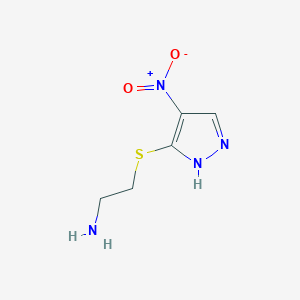 2-[(4-Nitro-1H-pyrazol-5-YL)thio]ethanamine