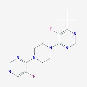 4-Tert-butyl-5-fluoro-6-[4-(5-fluoropyrimidin-4-yl)piperazin-1-yl]pyrimidine