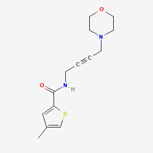 molecular formula C14H18N2O2S B2952701 4-methyl-N-(4-morpholinobut-2-yn-1-yl)thiophene-2-carboxamide CAS No. 1396802-33-7