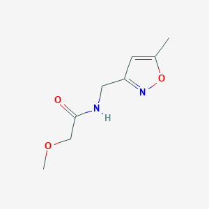 molecular formula C8H12N2O3 B2952720 2-甲氧基-N-((5-甲基异恶唑-3-基)甲基)乙酰胺 CAS No. 1251580-33-2