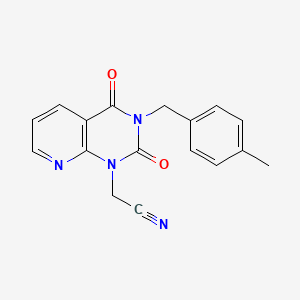 2-{3-[(4-methylphenyl)methyl]-2,4-dioxo-1H,2H,3H,4H-pyrido[2,3-d]pyrimidin-1-yl}acetonitrile
