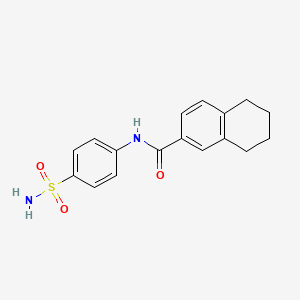 molecular formula C17H18N2O3S B2952739 N-(4-sulfamoylphenyl)-5,6,7,8-tetrahydronaphthalene-2-carboxamide CAS No. 681169-23-3