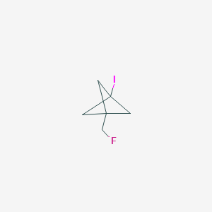 molecular formula C6H8FI B2952740 1-(氟甲基)-3-碘代双环[1.1.1]戊烷 CAS No. 2580210-26-8