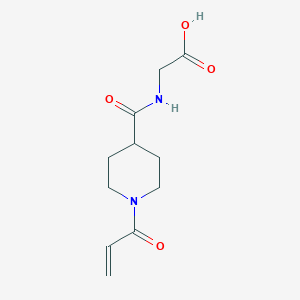 molecular formula C11H16N2O4 B2952745 2-[(1-丙-2-烯酰哌啶-4-羰基)氨基]乙酸 CAS No. 2567504-77-0