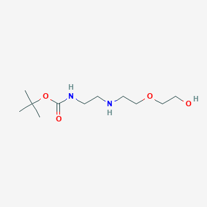 molecular formula C11H24N2O4 B2952747 叔丁基 N-(2-{[2-(2-羟基乙氧基)乙基]氨基}乙基)氨基甲酸酯 CAS No. 1698597-40-8