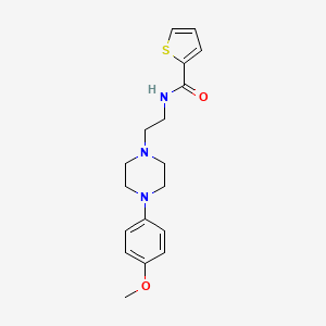 molecular formula C18H23N3O2S B2952748 N-(2-(4-(4-methoxyphenyl)piperazin-1-yl)ethyl)thiophene-2-carboxamide CAS No. 1049344-27-5