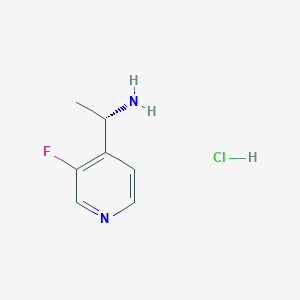 molecular formula C7H10ClFN2 B2952749 (1S)-1-(3-Fluoropyridin-4-yl)ethanamine;hydrochloride CAS No. 2413848-68-5