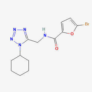molecular formula C13H16BrN5O2 B2952754 5-溴-N-((1-环己基-1H-四唑-5-基)甲基)呋喃-2-甲酰胺 CAS No. 921144-52-7