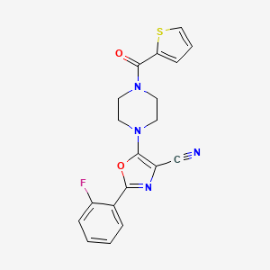 2-(2-Fluorophenyl)-5-(4-(thiophene-2-carbonyl)piperazin-1-yl)oxazole-4-carbonitrile