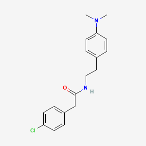 molecular formula C18H21ClN2O B2952761 2-(4-chlorophenyl)-N-(4-(dimethylamino)phenethyl)acetamide CAS No. 953243-48-6