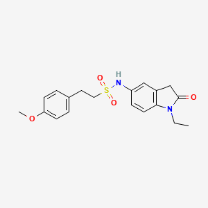 N-(1-ethyl-2-oxoindolin-5-yl)-2-(4-methoxyphenyl)ethanesulfonamide