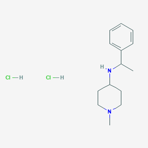 1-Methyl-N-(1-phenylethyl)piperidin-4-amine;dihydrochloride