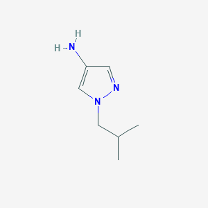 molecular formula C7H13N3 B2952770 1-(2-甲基丙基)-1H-吡唑-4-胺 CAS No. 405548-42-7