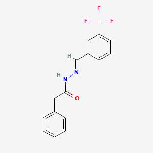 molecular formula C16H13F3N2O B2952774 2-Phenyl-N'-((3-(trifluoromethyl)phenyl)methylene)acetohydrazide CAS No. 329700-62-1