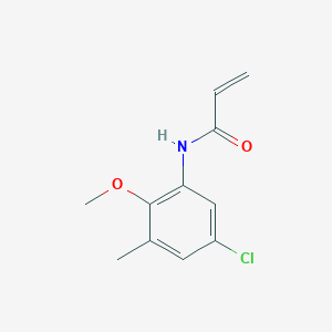 molecular formula C11H12ClNO2 B2952792 N-(5-Chloro-2-methoxy-3-methylphenyl)prop-2-enamide CAS No. 2361642-20-6