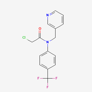 molecular formula C15H12ClF3N2O B2952793 2-Chloro-N-(pyridin-3-ylmethyl)-N-[4-(trifluoromethyl)phenyl]acetamide CAS No. 1397197-80-6