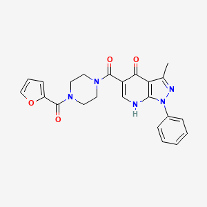 5-(4-(furan-2-carbonyl)piperazine-1-carbonyl)-3-methyl-1-phenyl-1H-pyrazolo[3,4-b]pyridin-4(7H)-one