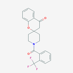 molecular formula C21H18F3NO3 B2952809 1'-(2-(Trifluoromethyl)benzoyl)spiro[chroman-2,4'-piperidin]-4-one CAS No. 877811-07-9